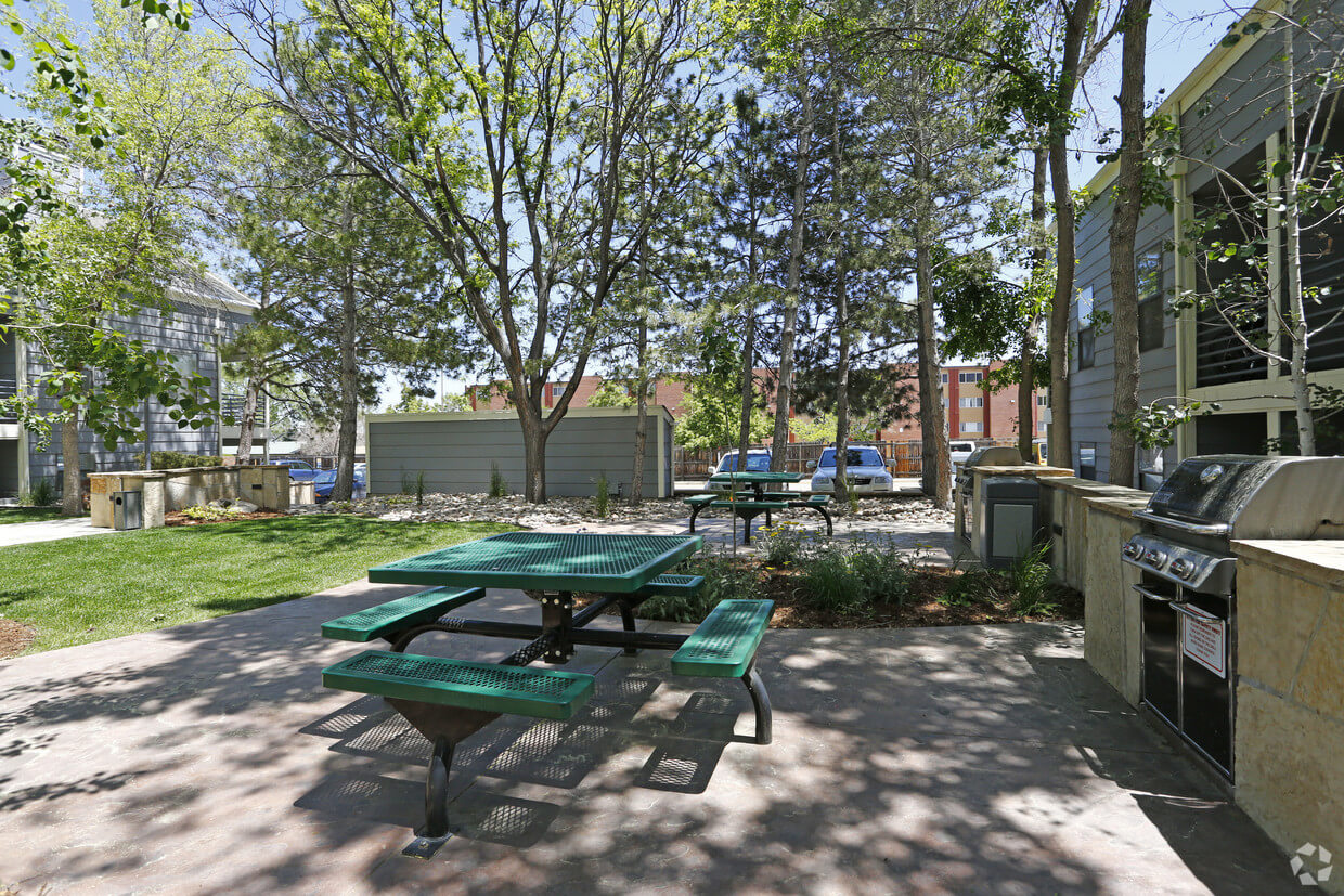 Picnic table area at Blue Sky Lofts Apartments
