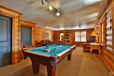 Pool table in the lounge area at Blue Sky Lofts Apartments